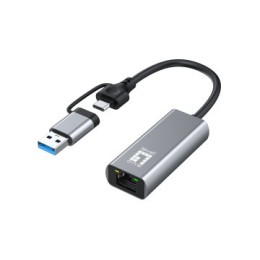 ÷ Adaptador usb-c level one usb-0423 a rj45 1x2.5 gigabit con adaptador a usb-a