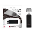 ÷ Memoria usb-c 128gb kingston dt70/128gb usb-c 3.2