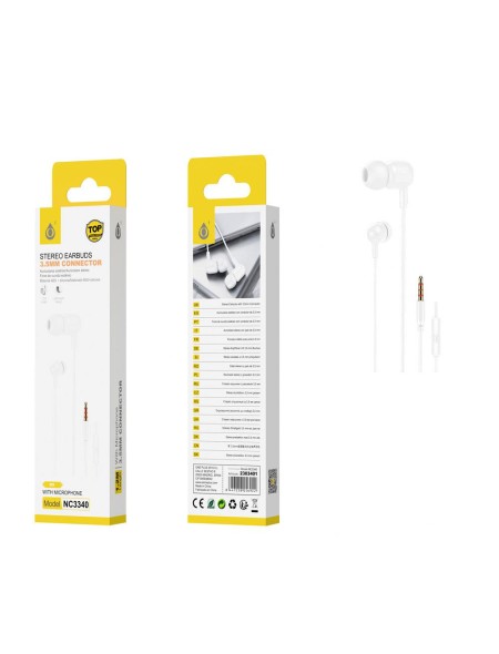 Auriculares con Microfono intrauditivos Sani NC3340 / Blanco / One+ / 2303401