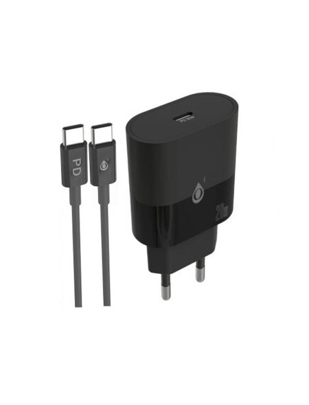 Cargador de red Type-C + Cable Type-C / 20W PD /  Negro / NA0446 / One+