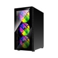 ÷ Caja atx fsp cmt192 cristal templado 4 ventiladores rgb fijo disipador max 160mm gpu max 285mm negro