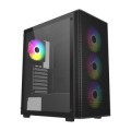 ÷ Caja atx fsp m220 cristal templado frontal mesh 4xargb disipador max 165mm gpu max 340mm negro
