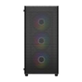 ÷ Caja atx fsp m220 cristal templado frontal mesh 4xargb disipador max 165mm gpu max 340mm negro