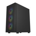 ÷ Caja atx fsp m220 cristal templado frontal mesh 4xargb disipador max 165mm gpu max 340mm negro
