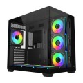 ÷ Caja atx fsp m341 cristal templado dual chamber 7xargb disipador max 160mm gpu max 410mm negro