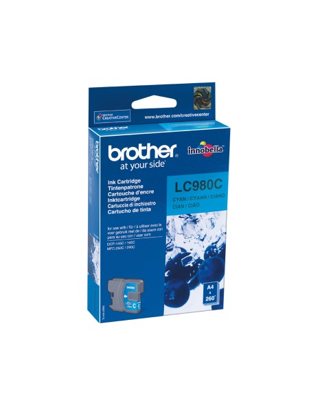 ÷ Tinta original brother lc980c cian 4.8ml