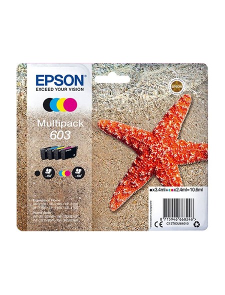 Tinta Original Epson Multipack 603  (Bk/c/m/y)  Xp-2100 / Xp-3100 / Wf-2830dwf