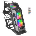 ÷ Caja microatx gaming mars gaming mc61 black dise?o premium controladora argb con mando 4 ventiladore