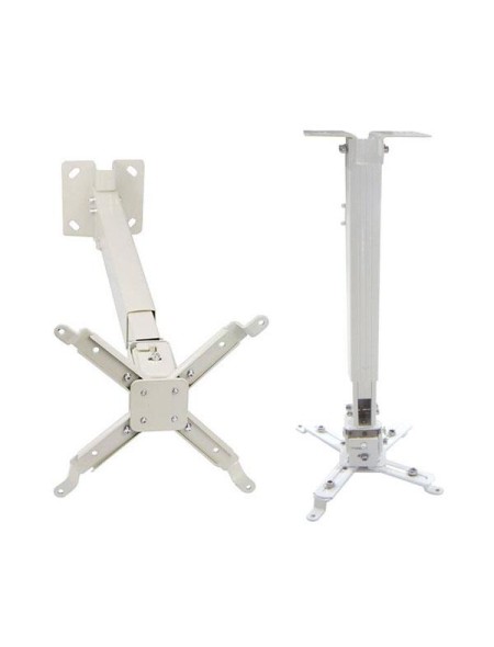 ÷ Soporte de proyector techo tooq pj2012t-b regulaci?n 130-650mm inclinable max. 20kg blanco
