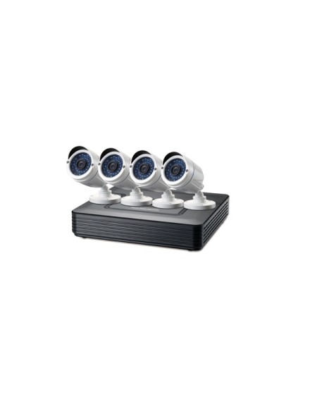 ÷ Kit videovigilancia 1080p level one dsk-8001 8 canales 4 camaras int/ext + grabador cables iluminaci