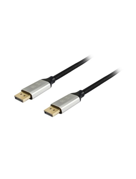 ÷ Cable displayport a displayport premium 1.4 8k/60hz 2m malla algod?n trenzado y conector aluminio eq