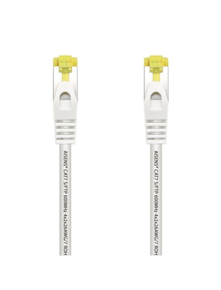 ÷ Aisens - cable de red latiguillo rj45 lszh cat.7 600 mhz s/ftp pimf awg26, blanco, 0.5m