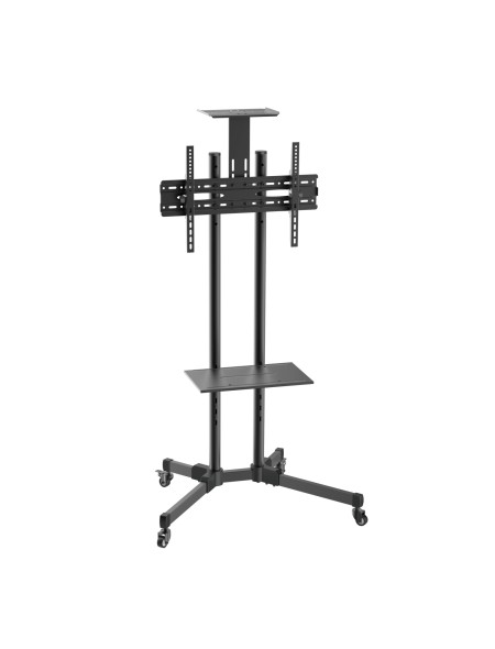 ÷ Aisens - soporte de suelo eco con rueda, bandeja para dvd y soporte de camara para monitor/tv 50kg d