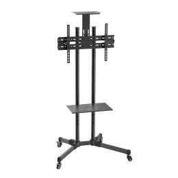 ÷ Aisens - soporte de suelo eco con rueda, bandeja para dvd y soporte de camara para monitor/tv 50kg d