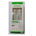 Auriculares con Micro intrauditivos VC0009 / Sin silicona / Boton control / 1.2m / Blanco / Avateck