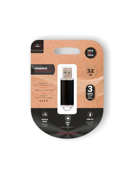 Pendrive Tech One Tech USB 2.0 Basic / 32Gb / Negro / TEC3008-32
