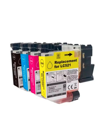 Tinta genérica para BROTHER LC521 Cian