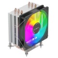 ÷ Ventilador con disipador para cpu unyka unycool h60 argb 9 aspas 120mm compatible todo intel + am4