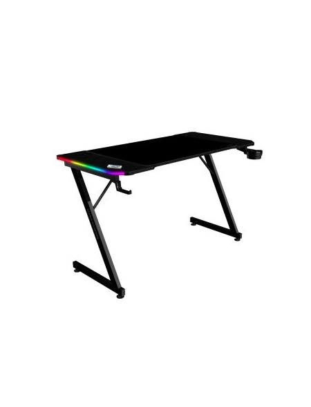 ÷ Mesa mars gaming mgdx120rgb chasis acero 120x60x75 fibra de carbono rgb mando gestion cables negro