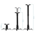 ÷ Soporte de proyector techo tooq pj2012t-b regulaci?n 130-650mm inclinable max. 20kg negro