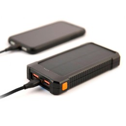 PowerBank Solar Gembird Type-C / 10.000 mah / 1x Type-C / 2x USB / Negro / PB10-SOLAR-1