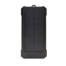 PowerBank Solar Gembird Type-C / 10.000 mah / 1x Type-C / 2x USB / Negro / PB10-SOLAR-1