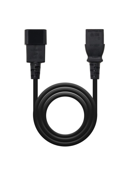 ÷ Nanocable cable alimentacion cpu, c13/h-c14/m, negro, 1.5m