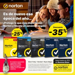 Promoción 25% Descuento Norton Antivirus Plus 2Gb / 1 Usuario / 1 Dispositivo / 1 Año / Box