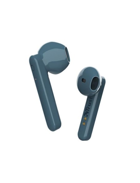 Auriculares Intrauditivos Trust Primo Touch Azul / Bluetooth / Tactil / Base recargable / 23780