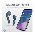 Auriculares Intrauditivos Trust Primo Touch Azul / Bluetooth / Tactil / Base recargable / 23780