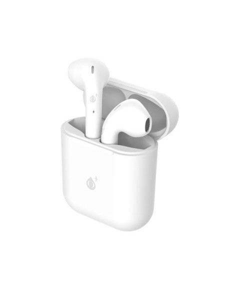 Auriculares Bluetooth 5.0 Roulis NC3161 / Blanco / Tws / Boton tactil / con base de carga / One+