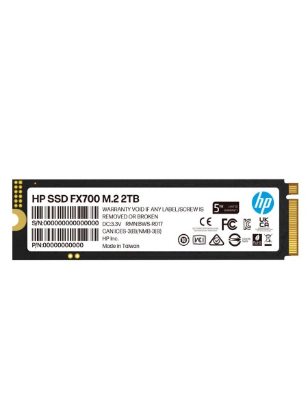 Disco duro SSD M.2 Nvme Pcie 4.0 HP FX700 / 2Tb / 2280 (22 x 80) / 7200 - 6200 MB/s / 8U2N5AA
