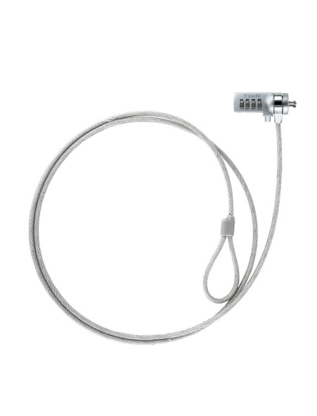 ÷ Cable de seguridad portatiles/monitores/televisiones tooq tqclk0015 con combinaci?n 1.5 m sistema ke