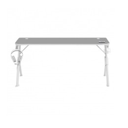 ÷ Mesa mars gaming mgd xl white chasis de acero tablero 160x60cm altura 74cm con dise?o de fibra de ca