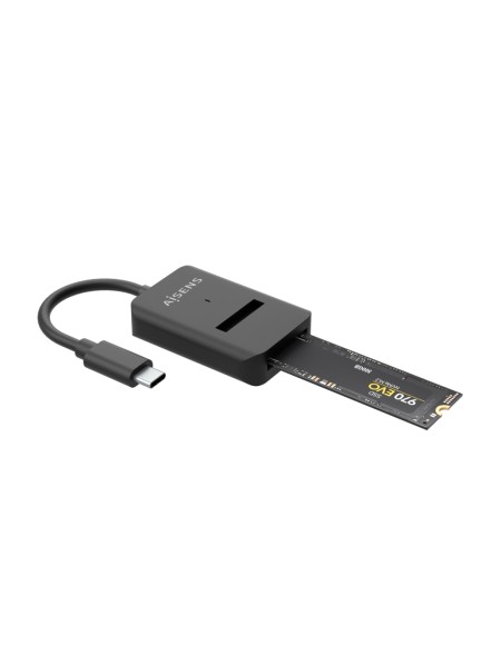 ÷ Aisens - usb-c dock m.2 (ngff) asuc-m2d011-bk sata/nvme a usb3.1 gen2, negra