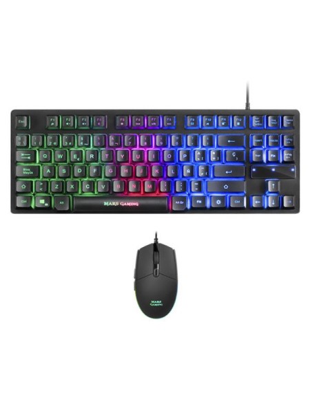 Combo Teclado + Raton Mars Gaming Mcptkles / Usb / Teclado reducido TKL Rgb / 3200 Dpi / Ps4 - Xbox One - Nintendo Switch
