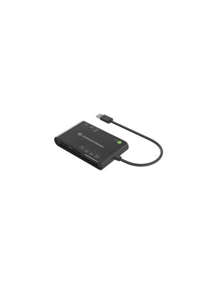 ÷ Card reader externo concentronic bian010b usb-c y usb-a sd, sdhc, sdxc, micro sd, mmc,ms, cf, xd