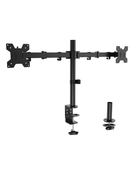 ÷ Aisens - soporte de mesa eco giratorio e inclinable para monitor/tv 10kg (3 pivotes, 2 brazos) de 17-32, negro