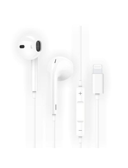 Auriculares Intrauditivos Lightning earTECH HIP / Micrófono / 1.2m / Blancos / TEC1201 / Tech One Tech