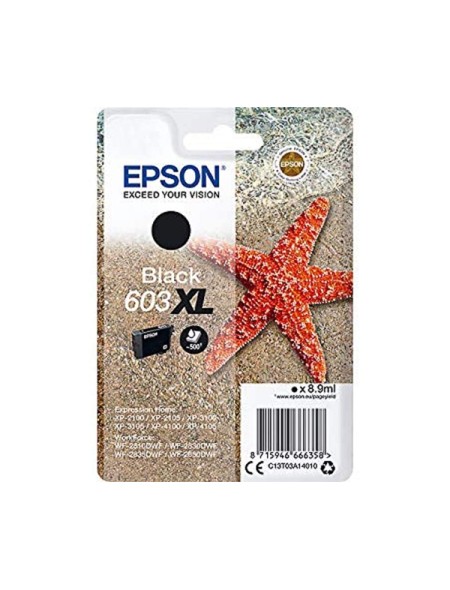 Tinta Original Epson 603 XL Negro  Xp-2100 / Xp-3100 / Wf-2830dwf