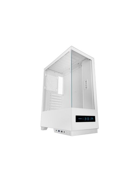 ÷ Caja atx semitorre mars gaming mcpulsarw doble cristal templado lcd frontal gpu 332mm blanco