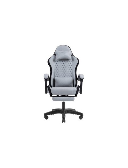 ÷ Silla gamer mars gaming mgcxfsb fabric reclinable reposapies extensible dise?o textil negro plata