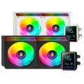 ÷ Sistema de refrigeracion liquida mars gaming mllcdpro240 2x120mm argb 500w tdp pantalla lcd negro