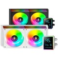 ÷ Sistema de refrigeracion liquida mars gaming mllcdpro240w 2x120mm argb 500w tdp pantalla lcd blanc  