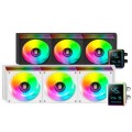 ÷ Sistema de refrigeracion liquida mars gaming mllcdpro360w 3x120mm argb 600w tdp pantalla lcd blanco