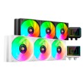 ÷ Sistema de refrigeracion liquida mars gaming ml-two360w 3x120mm argb 600w tdp color blanco