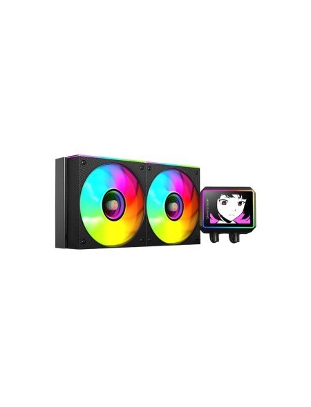 ÷ Sistema de refrigeracion liquida mars gaming mlvisionii240 negro 2x120mm argb tpd 500w pantalla lcd 