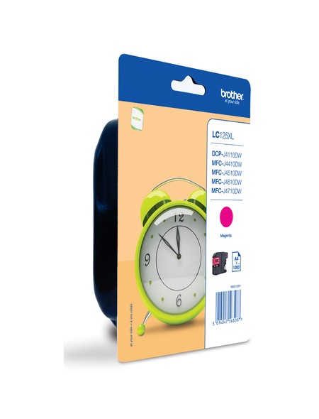 ÷ Tinta original brother lc125xlmbp magenta 10.8ml + alarma