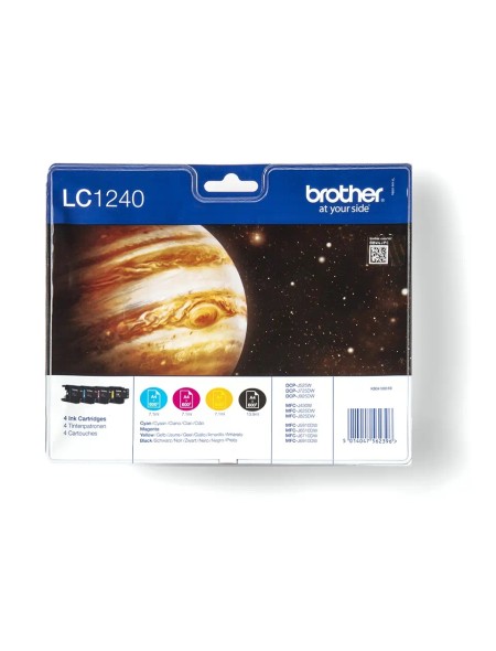 ÷ Pack colores tinta original brother lc1240valbp negro,cian,magenta,amarillo + alarma