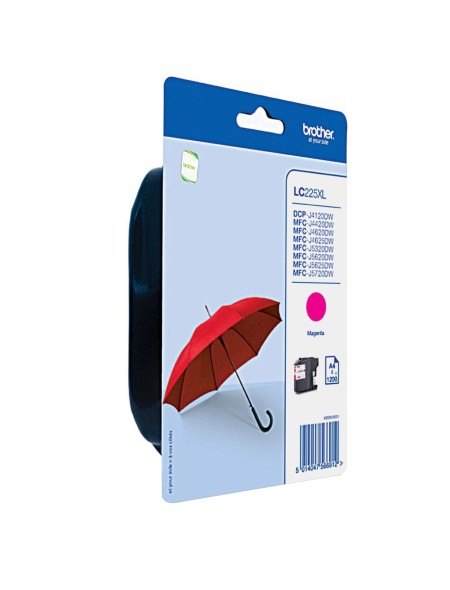 ÷ Tinta original brother lc225xlmbp magenta 11.8ml + alarma